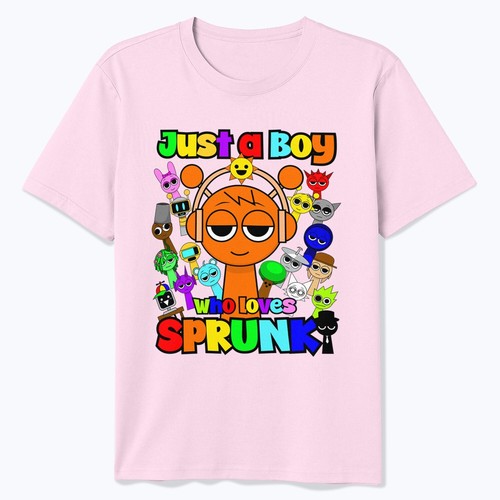 Sprunki Boys Oren Just a boy who loves Sprunki Boys T-Shirt - Picture 14 of 21