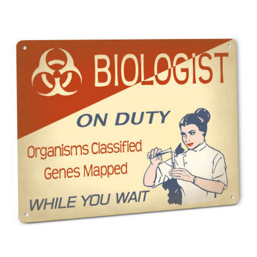 Biologist On Duty Sign Female Edition Biology Inspiring Exam Prep Wall Decor 29 - Picture 1 of 1