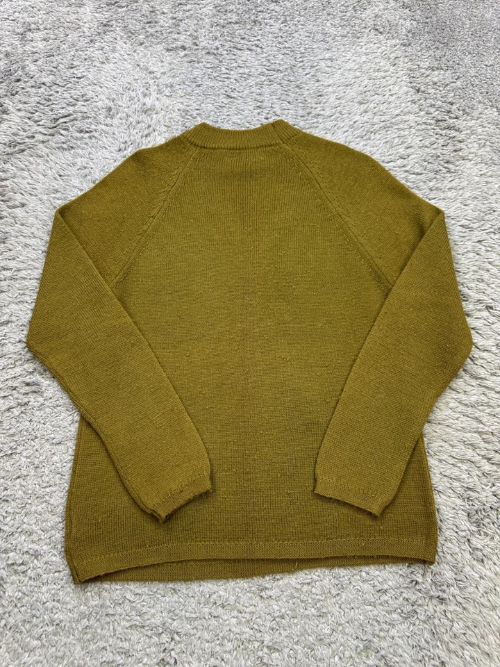 Suéter De Colección Lofties Lawrence Mujer M/Grande Verde Oliva Lana Gamuza Cuero Años 60 Foto 2 de 4