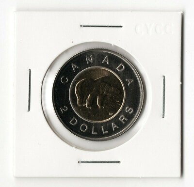 Kanada 2 $ Zwei Dollar Münze 2006 - Stempelglanz UNC Eisbär Double Date 1996