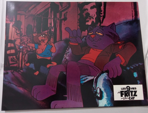 12 Original French Lobby Cards of " Nine Lifes of Fritz the Cat" R Rated 1974. - Picture 3 of 12