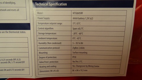 Neotherm Futura Z Pro Room Thermostat Thermostat 466556150 - Picture 7 of 7