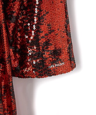 ADIDAS x IVY PARK Trenchcoat / Mantel 'IVP Sequin Duster' - red
