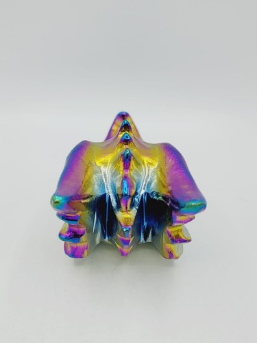 Rainbow Titanio Aura Cuarzo Cráneo de Dragón Grande - Talla de Cabeza de Dragón Arco Iris - Imagen 4 de 10