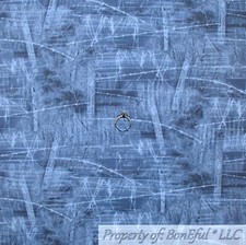 BonEful FABRIC FQ Cotton Quilt Gray Farm Barbed Wire Wood Fence Gothic Print USA