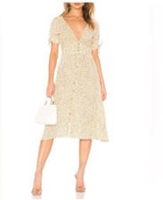 Faithfull The Brand Billie Floral Midi Dress In Dahlia Floral Print, Size 8