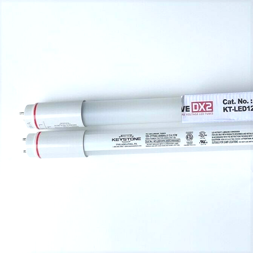 2x KT-LED12T8-36GC-850-DX2 12W 3' LED T8 5000K 36" Coated Glass Tube Light Bulb - Picture 5 of 8