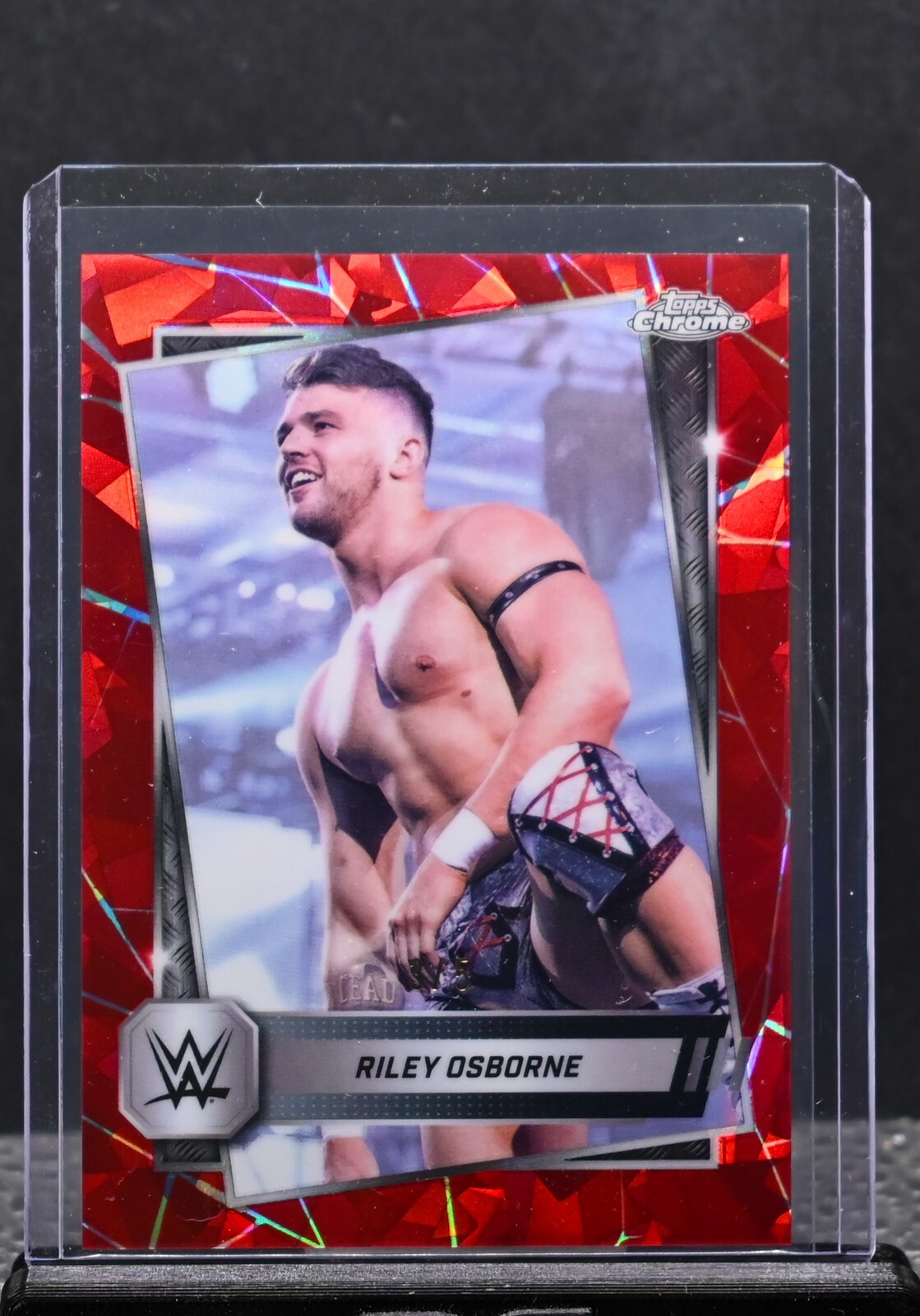 Riley Osborne 2025 Topps Chrome Sapphire WWE Red Refractor /5 NXT
