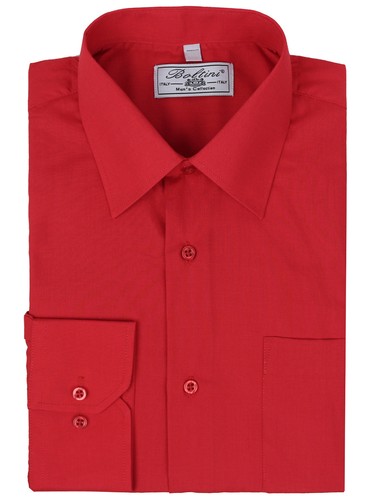 Boltini Italy Men's Long Sleeve Solid Barrel Cuff Dress Shirt - Picture 17 of 38