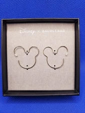 Disney X BaubleBar Mickey Mouse Silhouette Head Earrings Wire Hoop