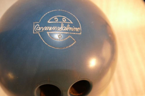 Carmen Salvino Blue Bowling Ball Brunswick bag Some Wear Damage See Description - Picture 13 of 24
