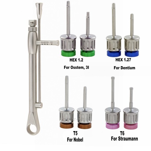 Implante dental pilar destornillador manual destornillador hexagonal llave dinamométrica manual Nobel - Imagen 1 de 42