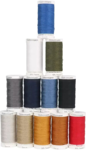 Gutermann Thread Set: Denim : 12 X 100M - Assorted Shades - Picture 3 of 7