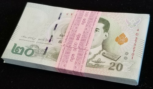 Thailand 100x 20 Baht 2018 UNC mint BUNDLE - Picture 3 of 4