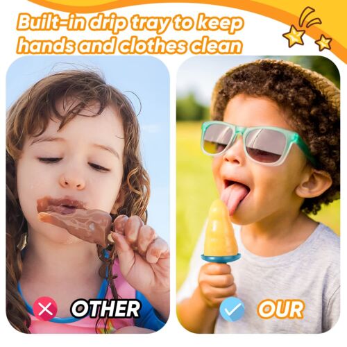 Popsicle Mold Set 4 Pieces Homemade Silicone Popsicle Maker Easy Release Ice ... - Picture 4 of 7
