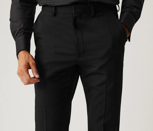 EX M&S MENS/JUNIOR SHORT / LONG / EXTRA LONG LEG TROUSERS WITH ADJUSTABLE WAIST