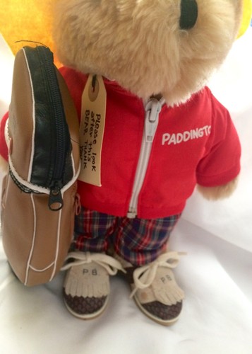 Vintage Paddington Bear Plush With Golf Bag Darkest Peru 1975 Eden Toys - Picture 8 of 12