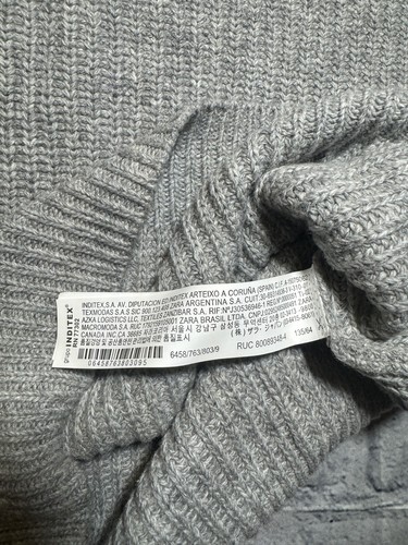 zara gray knit buffalo plaid Boys sweater Size 9 - Picture 7 of 11