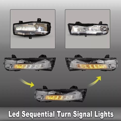 Fog Light PAIR For 2018~2022 Ford Mustang LED DRL Sequential Turn Signal Running - Foto 3 di 15