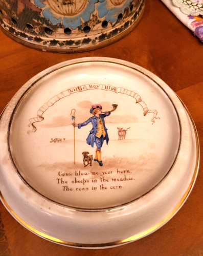 Royal Doulton Child’s Dinner Feeding Dish~Little Boy Blue Nursery Rhyme C. 1910 - Picture 6 of 9