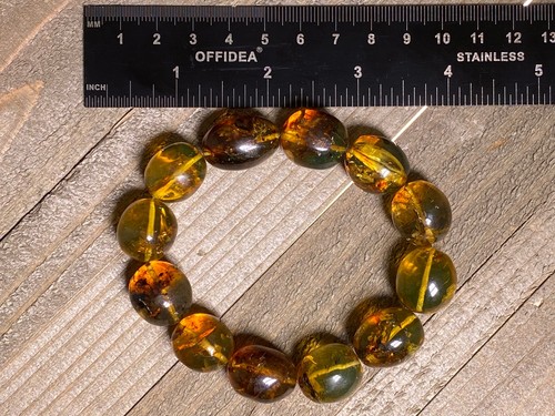 Pulsera Mexicana de Cristal ÁMBAR - Joyería Hecha a Mano con Cuentas, Piedras Curativas, 48236 - Imagen 6 de 7