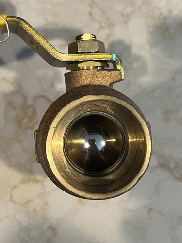 (Box Of 4) 1-1/2" Solder, Standard Port, Bronze Ball Valve 600 WOG, MADE IN USA - Picture 10 of 14