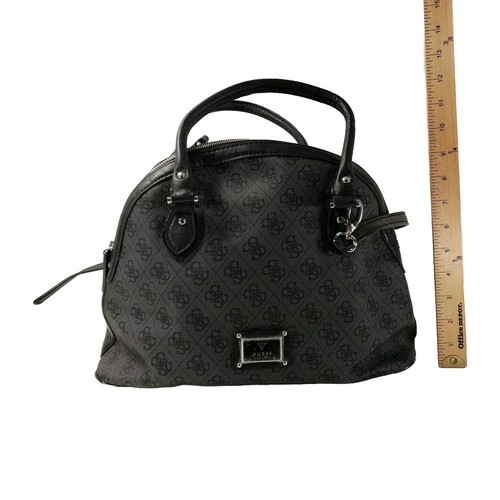GUESS Black Logo Print All Over Floral Detail Girlfriend Tote Bag Handbag Purse - Picture 3 of 10