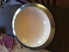 gorgeous ALUMINUM Bowl, 15-Inch - White Center- food safe BY MULLALLY INT.