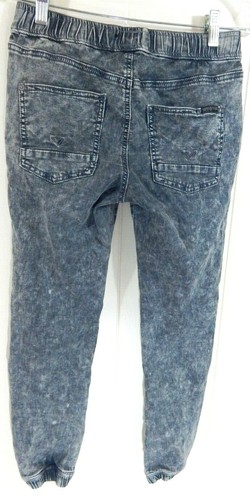 Hudson Boys Medium Pants Gray Acid Wash Jogger Jeans Pull On Elastic Waist EUC - Picture 2 of 4
