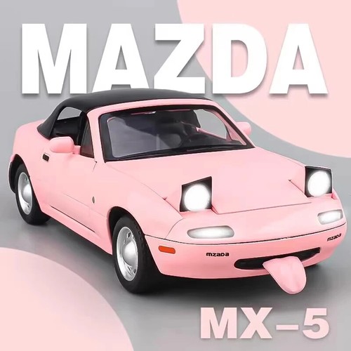 Gift 1/24 MAZDA MX-5 Sport Diecast Car Model Simulation Sound & Light Kid Toy - Picture 2 of 18