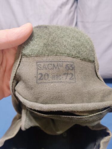 Vintage Military Surplus Canvas Gas Mask Army Bag & Sling - Post War WW2 WWII - Picture 3 of 7