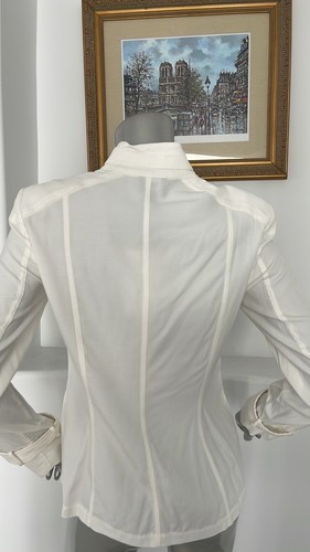 W By WORTH Optic White Soft Suiting Safari Jacket Size 4 - Picture 7 of 12