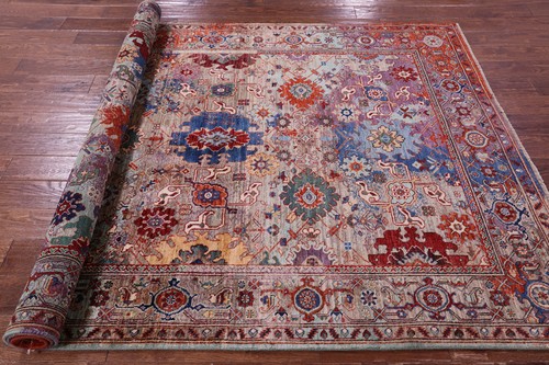 5' 7" X 8' 4" Transitional Heriz Serapi Hand Knotted Wool Rug - Q22998 - Picture 6 of 9
