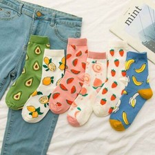 Fruit Print Cartoon Socks - Harajuku Breathable Cotton Sock Footwear Accessories