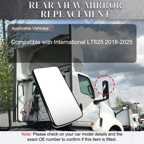 1x Side Door Mirror with Heating Fit For 2018-2025 International LT625 Truck - Picture 5 of 6