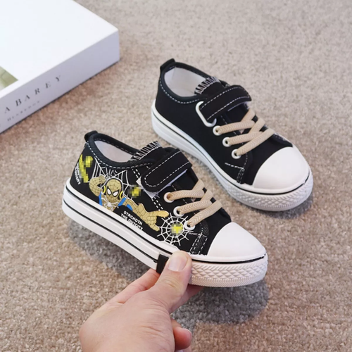 Kinder Canvas Trainer Sneaker Turnschuhe Jungen Mädchen Sportschuhe Spiderman - Bild 8 von 8