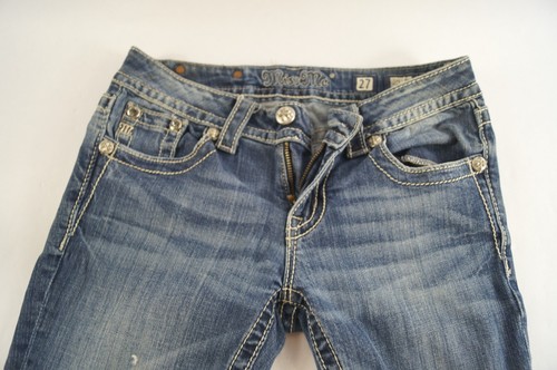 LOT (2) Miss Me JY5493S Skinny 27x32 w JP5775B Boot Women's Jeans 27x34 C231 - Picture 4 of 23