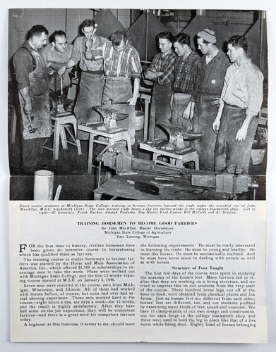 1947 Horse & Mule Association of America folleto mensajeros competentes - Imagen 3 de 4