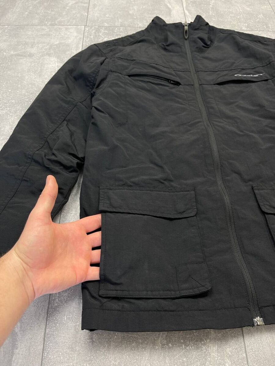 Vintage Oakley Nylon Fleece Jacket Tech Wear Street Style Vintage Oakley Nylon Fleece Jacket Tech Wear Street Style