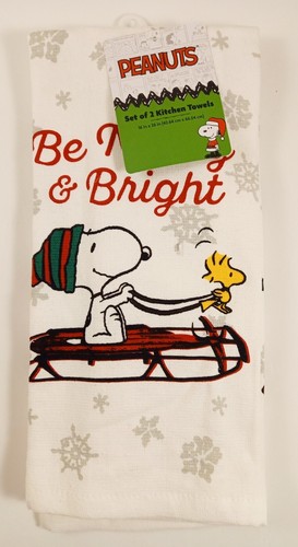 Snoopy Woodstock Peanuts / Set 2 Geschirrtücher Handtuch Kitchen Towel Set NEU - Picture 11 of 19