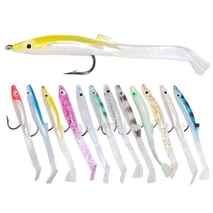 T Tail Hook Rubber Eel Lures Worm Bass Crank Bait Outdoor xkj ujui