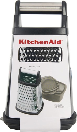 Gourmet 4-Sided Stainless Steel Box Grater for 10 Inch, Black - Picture 7 of 7