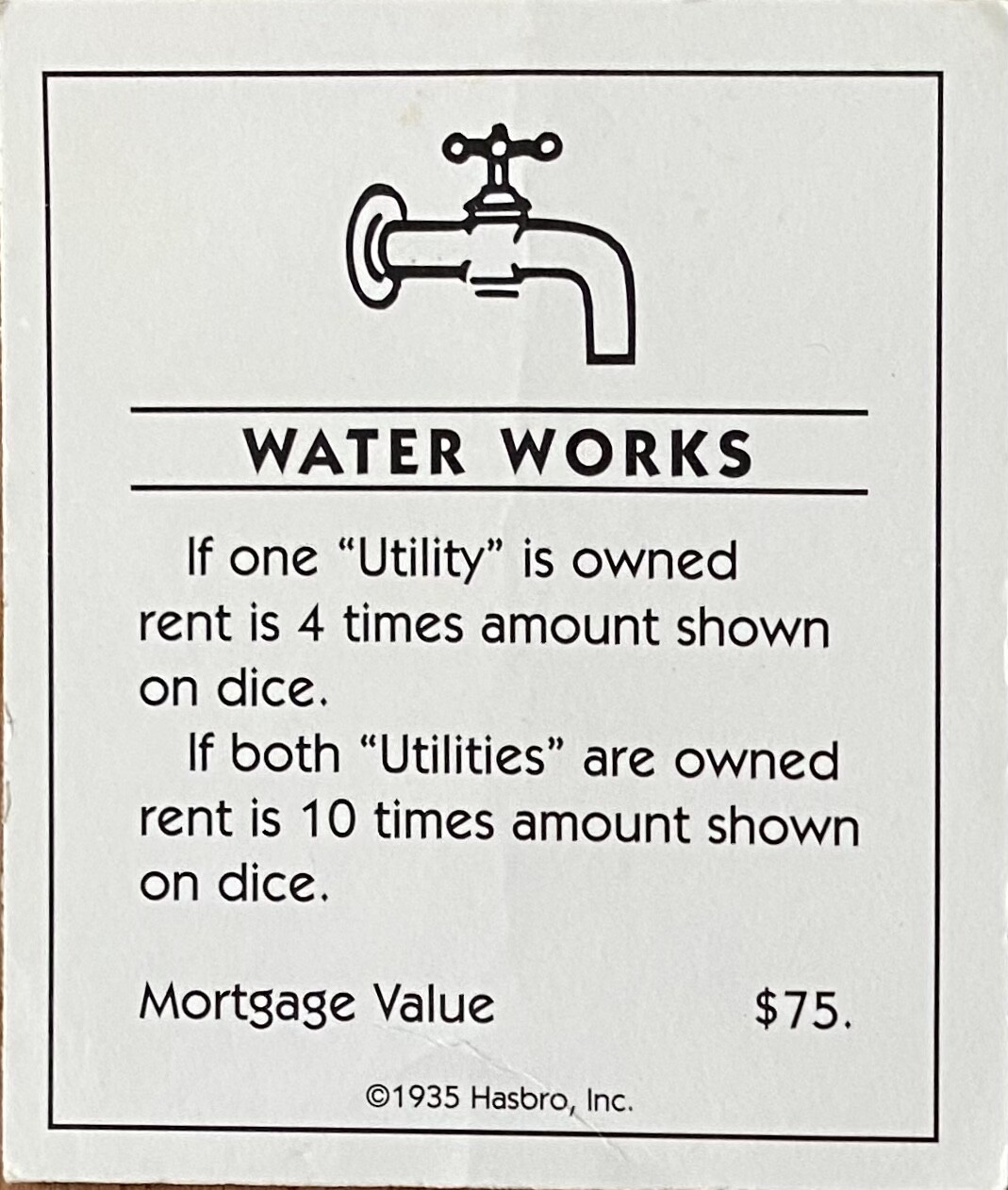 Monopoly Water Works