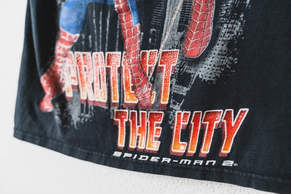 Rare Spider-Man 2 Promo T-Shirt 2004 AOP Youth L - Image 2 of 4