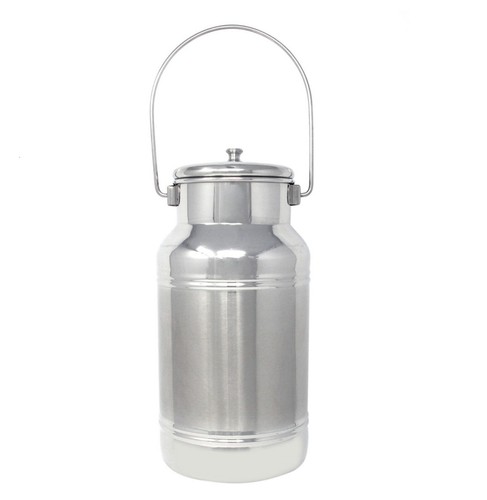 Jarra de leche batida de acero inoxidable recipiente mango de transporte tapa de empuje 2,5L-25L - Imagen 19 de 61