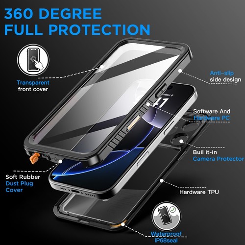 Funda protectora de pantalla impermeable a prueba de golpes para iPhone 16 Pro Max/16 Plus - Imagen 30 de 40