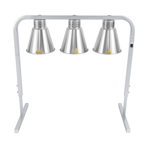 Tabletop Food Insulation Lamp, Food Warmer, 3-Head Food Warming Lamp silver - Picture 10 of 20