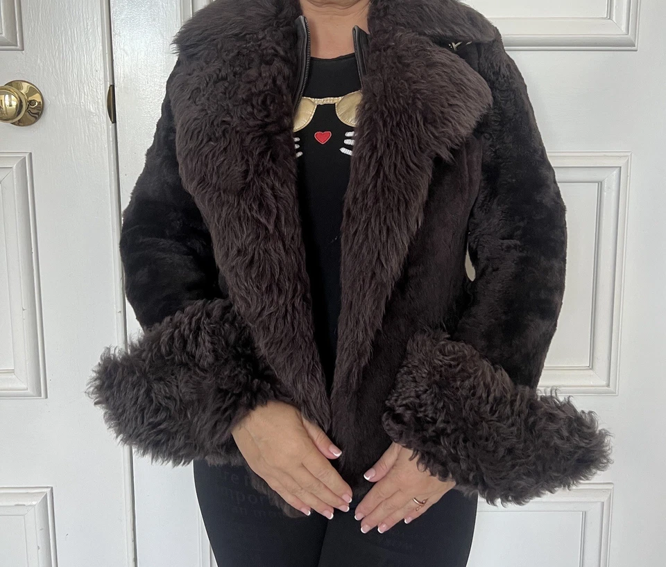 Chaqueta estilo militar de piel de oveja YSL talla 42 Foto 3 de 4