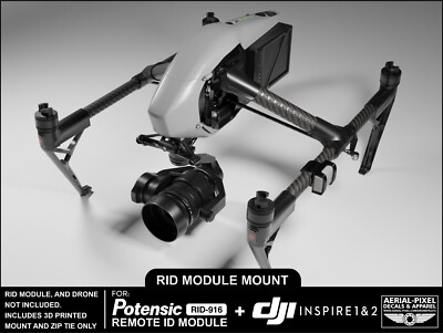 DJI Inspire 1 and 2 Potensic RID-916 Remote ID Module Mount-Module