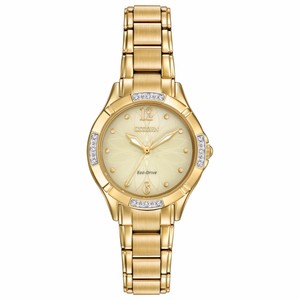 Citizen-Eco-Drive-Women-039-s-Diamond-Accents-Gold-Tone-30mm-Watch-EM0452-58P